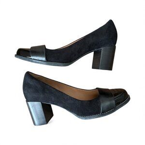 Clarks Black Block Heel Shoes